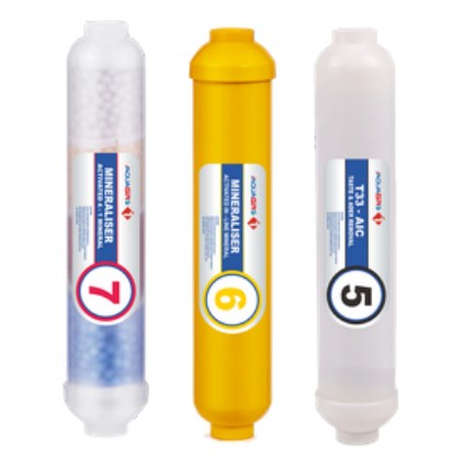 Pack 7 étapes (PP-UDF-CTO, membrane 100GPD, T33 AIC, T33 minéral, 4 en 1)